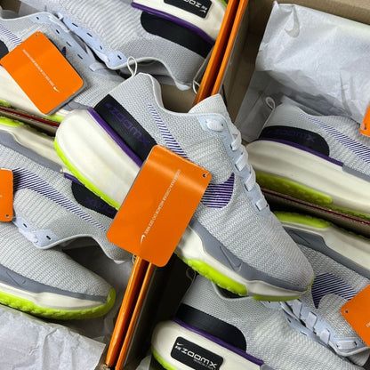 Nike ZoomX Branco/Verde e Roxo